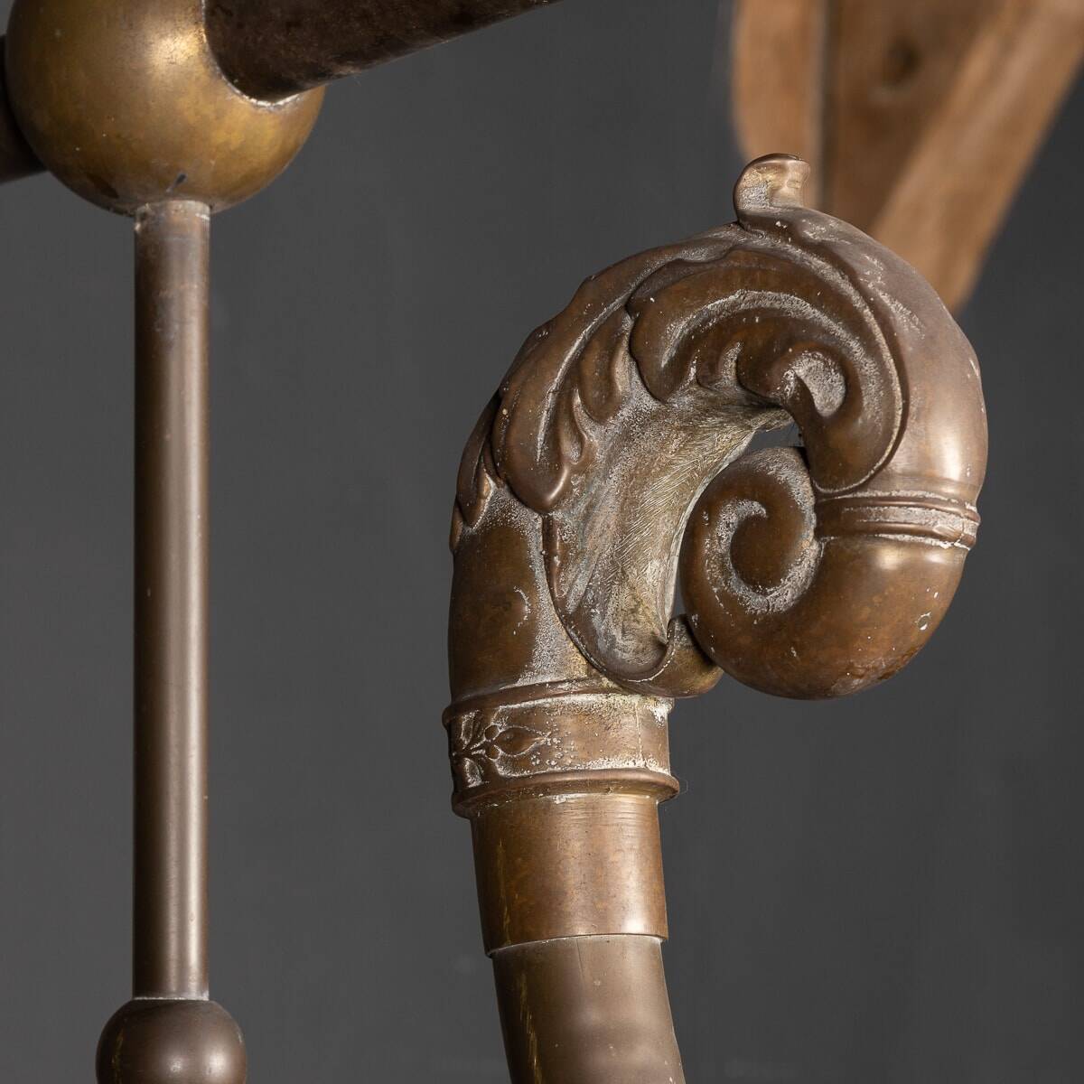 Antique 19thc victorian pair of brass coat stands c.1890
