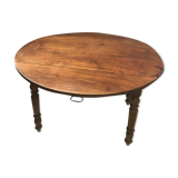 Table en bois ovale à volet