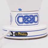 Set of 2 porcelain table lamps by Le Dauphin, 1970s