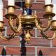 Brass chandelier, western Europe, circa 1950