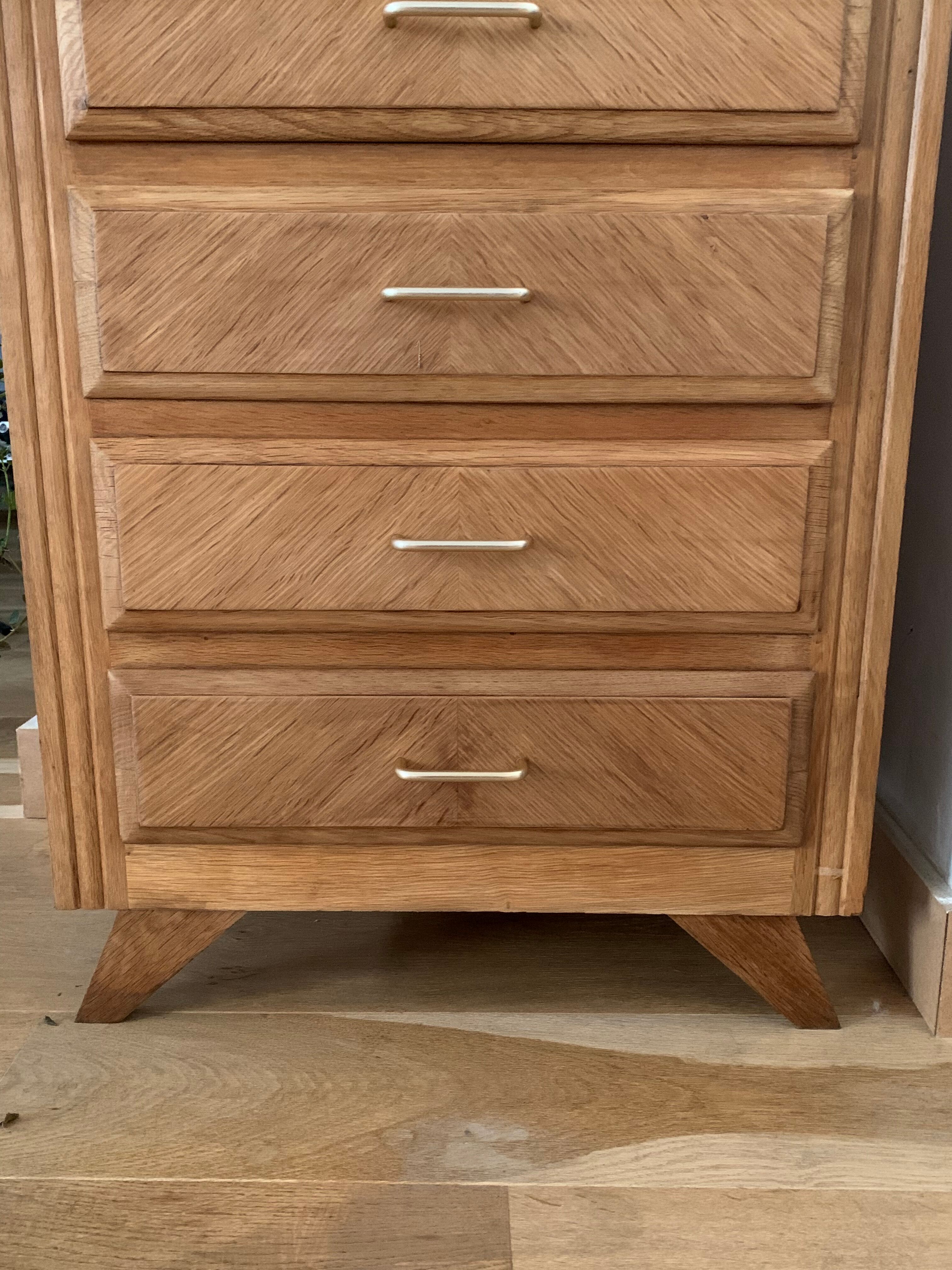 Vintage oak chiffonier