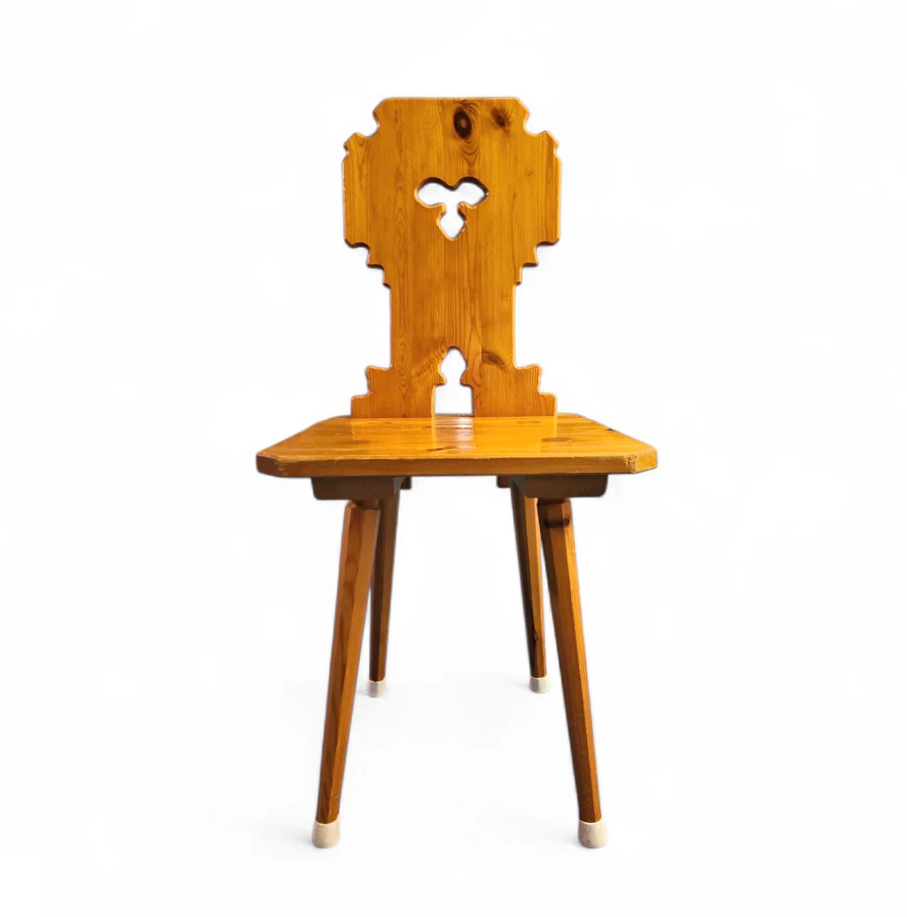 4 x chaises folk / Tyroler / en pin / 1970