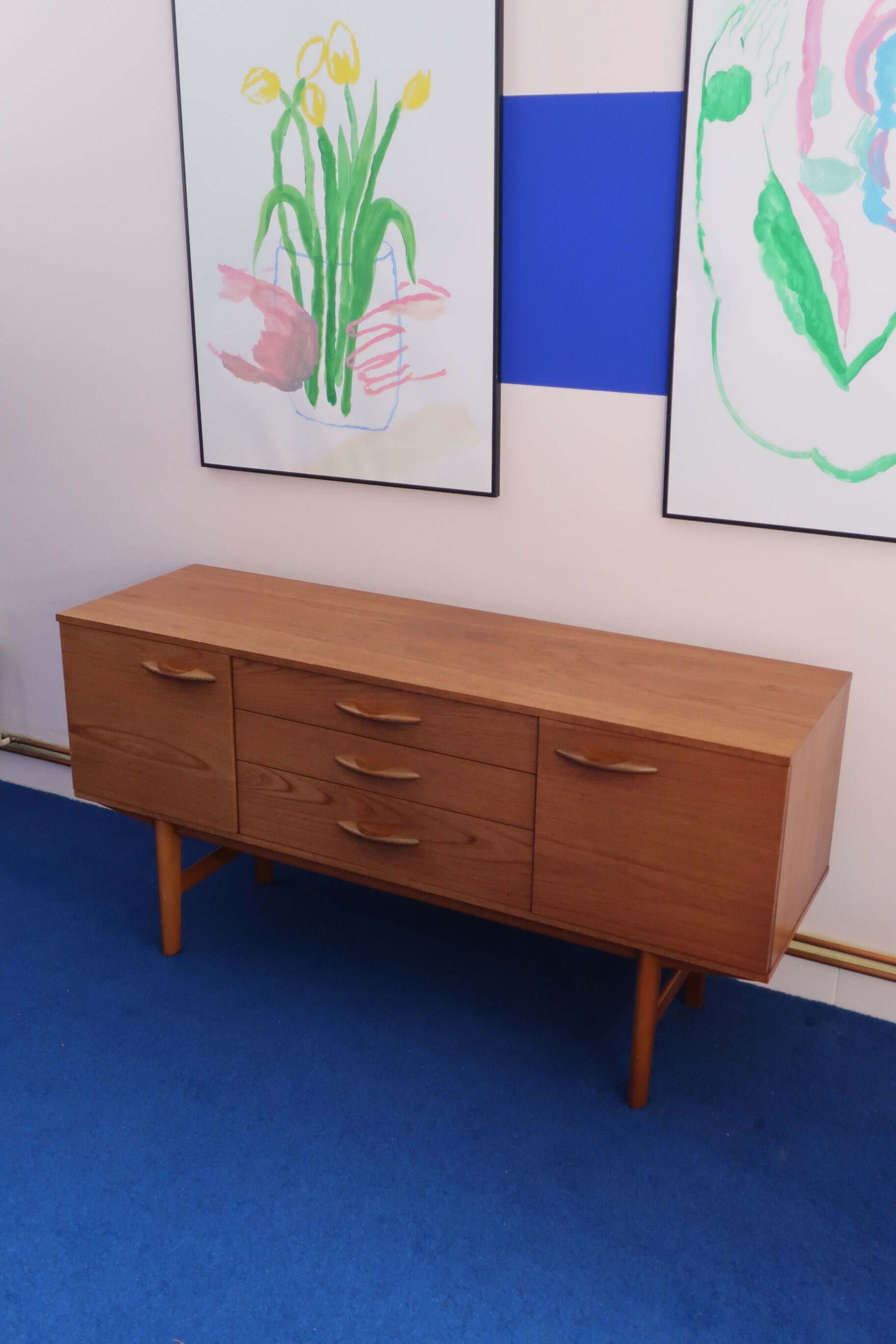 Light teak sideboard from the 60s