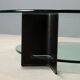 Vintage coffee table in lacquered metal and glass, Italy, 1970s-1980s.