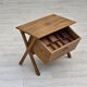 1970s, Scandinavian side table with drawer, solid oak wood, teak wood.