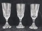 Baccarat Assas model, 3 wine glasses, crystal, signed, 17.9 cm, excellent condition.