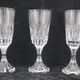 Baccarat Assas model, 3 wine glasses, crystal, signed, 17.9 cm, excellent condition.