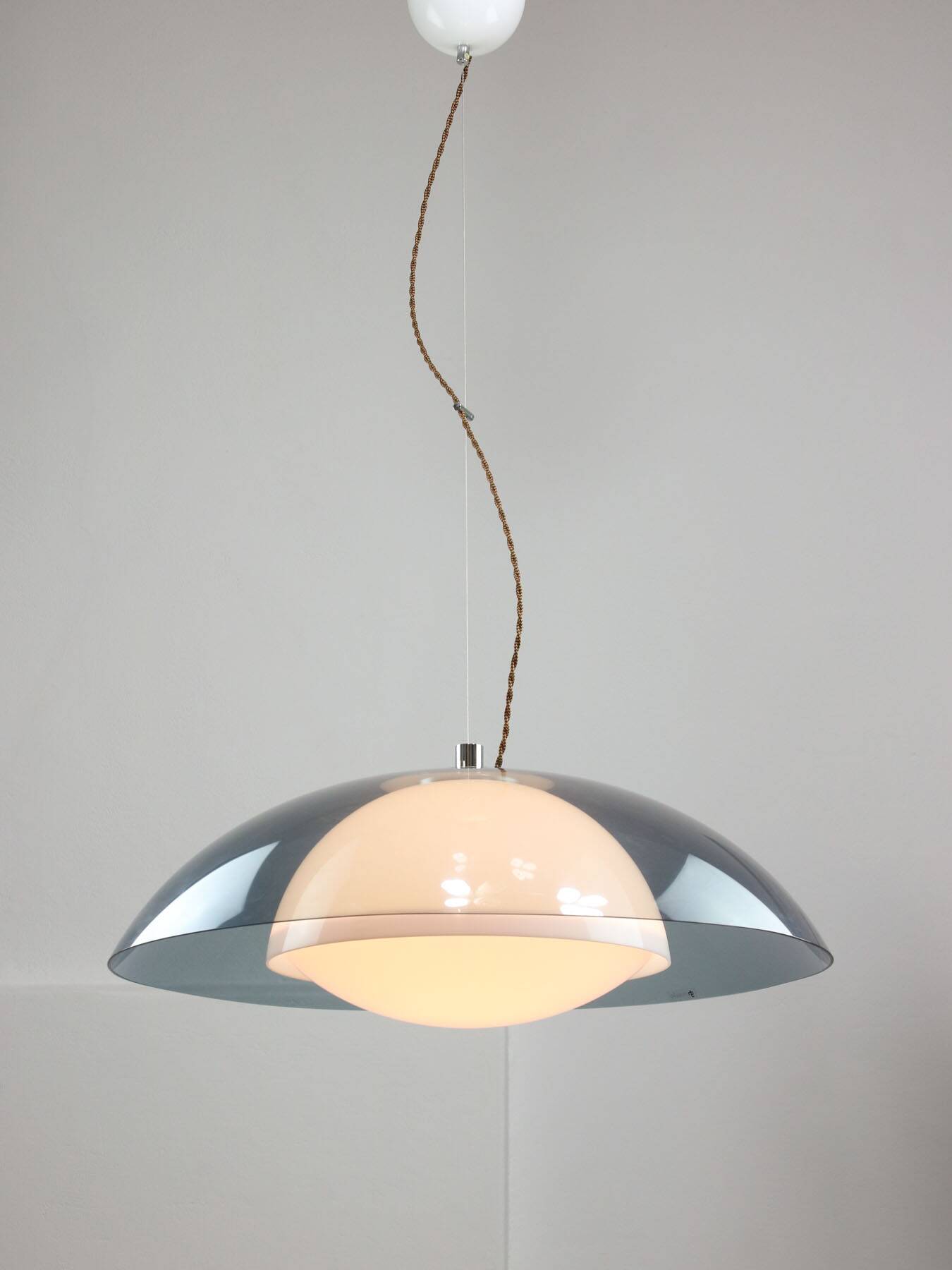 Vintage Blue Ufo Space Age Lamp from Guzzini, 1970s