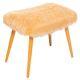 Vintage orange faux fur stool, Denmark, 1960.