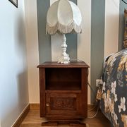 Bassano ceramic lamp with fringed shade