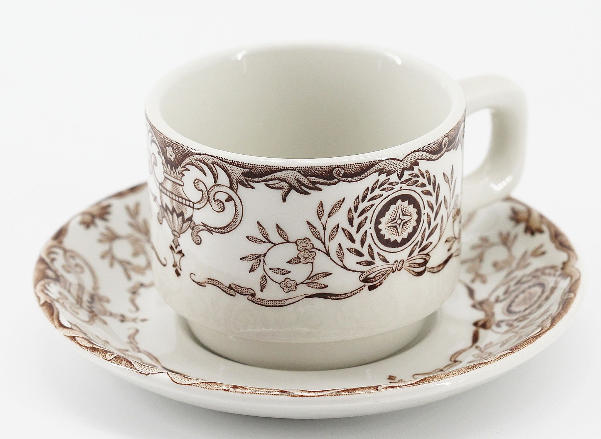 Lot de 4 tasses et sous tasse duraline hôtel ware