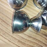 Set of 4 silver-plated egg cups – 1960s