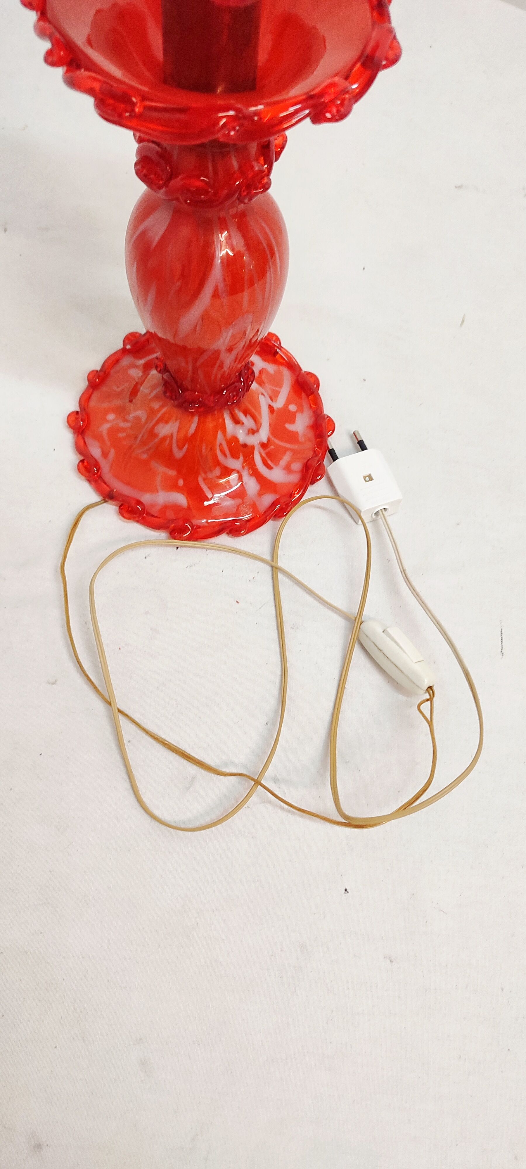 Murano glass table lamp. Italy, 1980