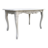 Small coffee or side table, oak, baroque style, vintage