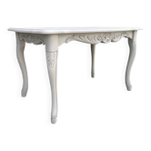 Small coffee or side table, oak, baroque style, vintage