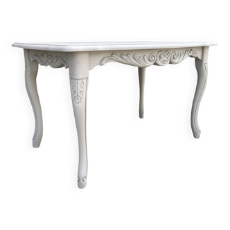 Small coffee or side table, oak, baroque style, vintage