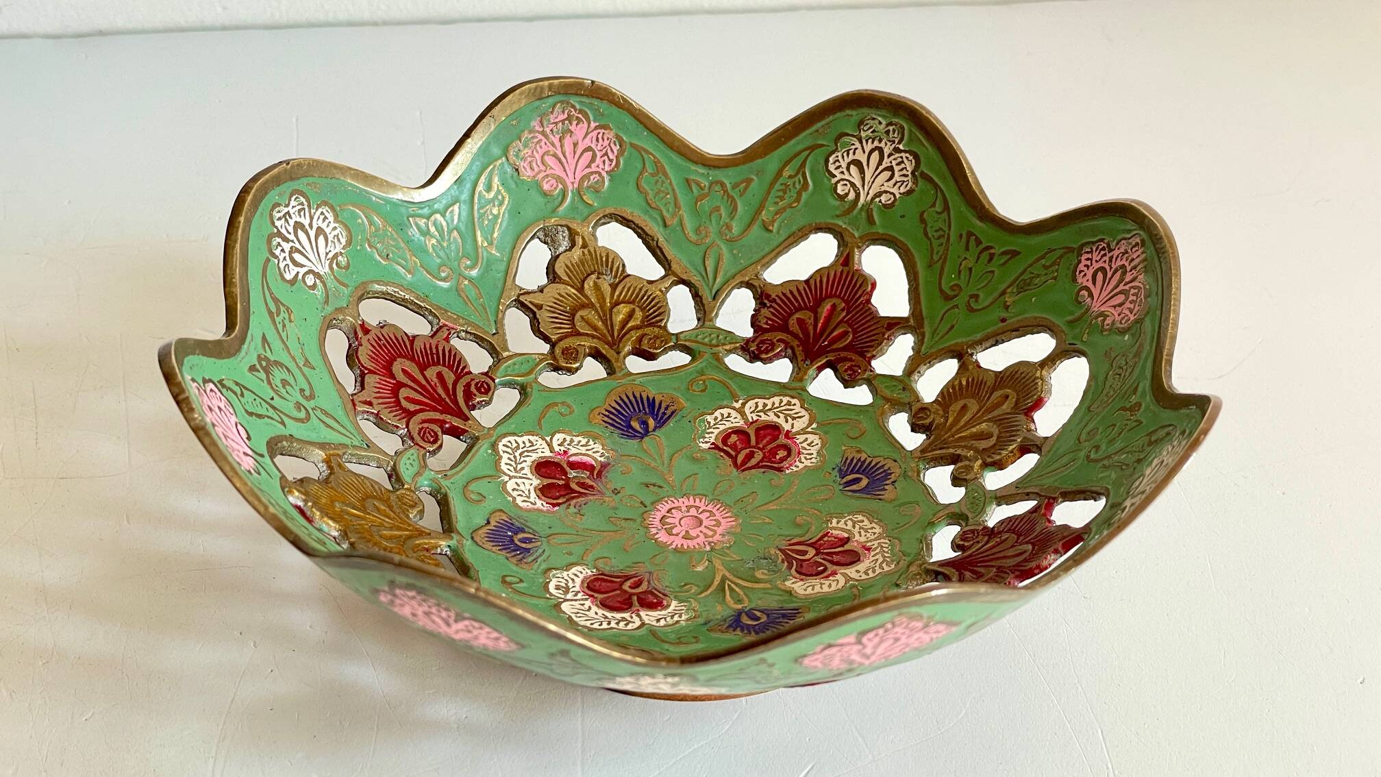 Vintage solid brass pocket tray