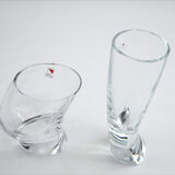 Angelo Mangiarotti for Cristallerie Il Colle 1970s drinking set