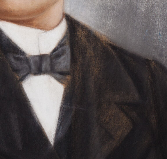 Portrait men 1930 in gold frame