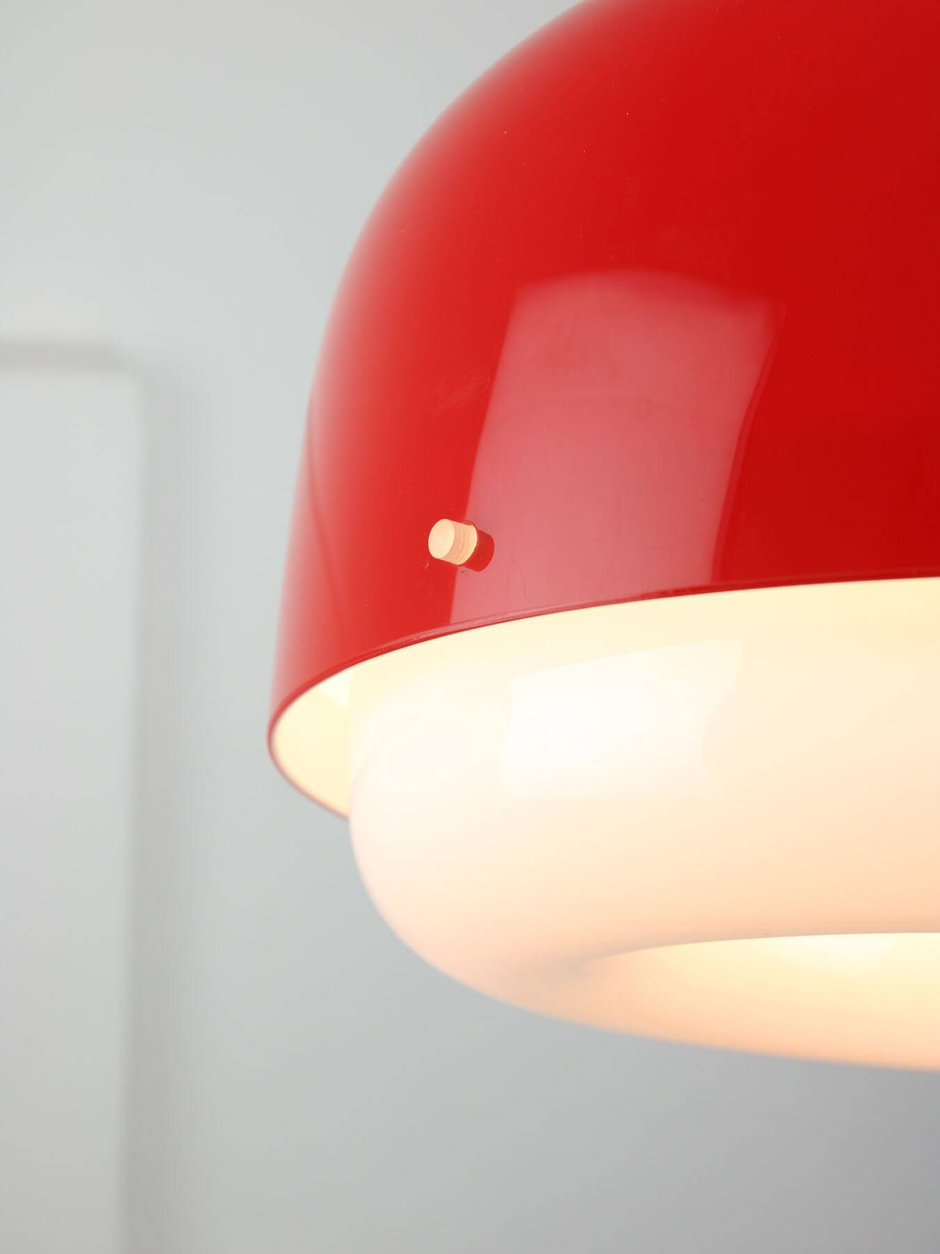 Space-age Red Medusa Pendant Lamp by Luigi Massoni for Guzzini, 1970s