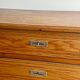 4-drawer chest in raw wood and chrome - art deco style