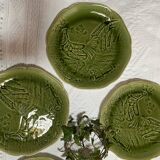Set of 5 Choisy le Roi 19th century majoline plates