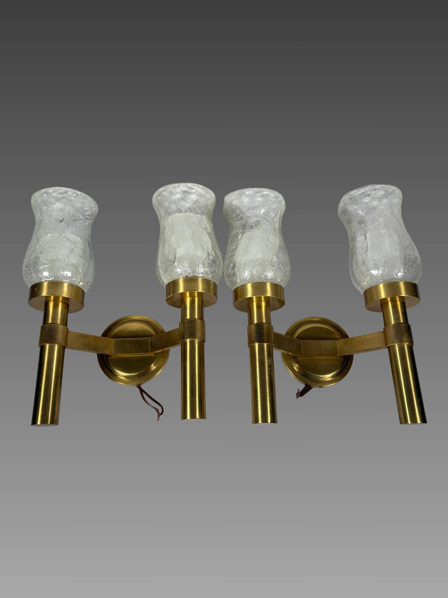 Jean PERZEL (1892 - 1986) Pair of modernist wall lights circa 1960 20th century
