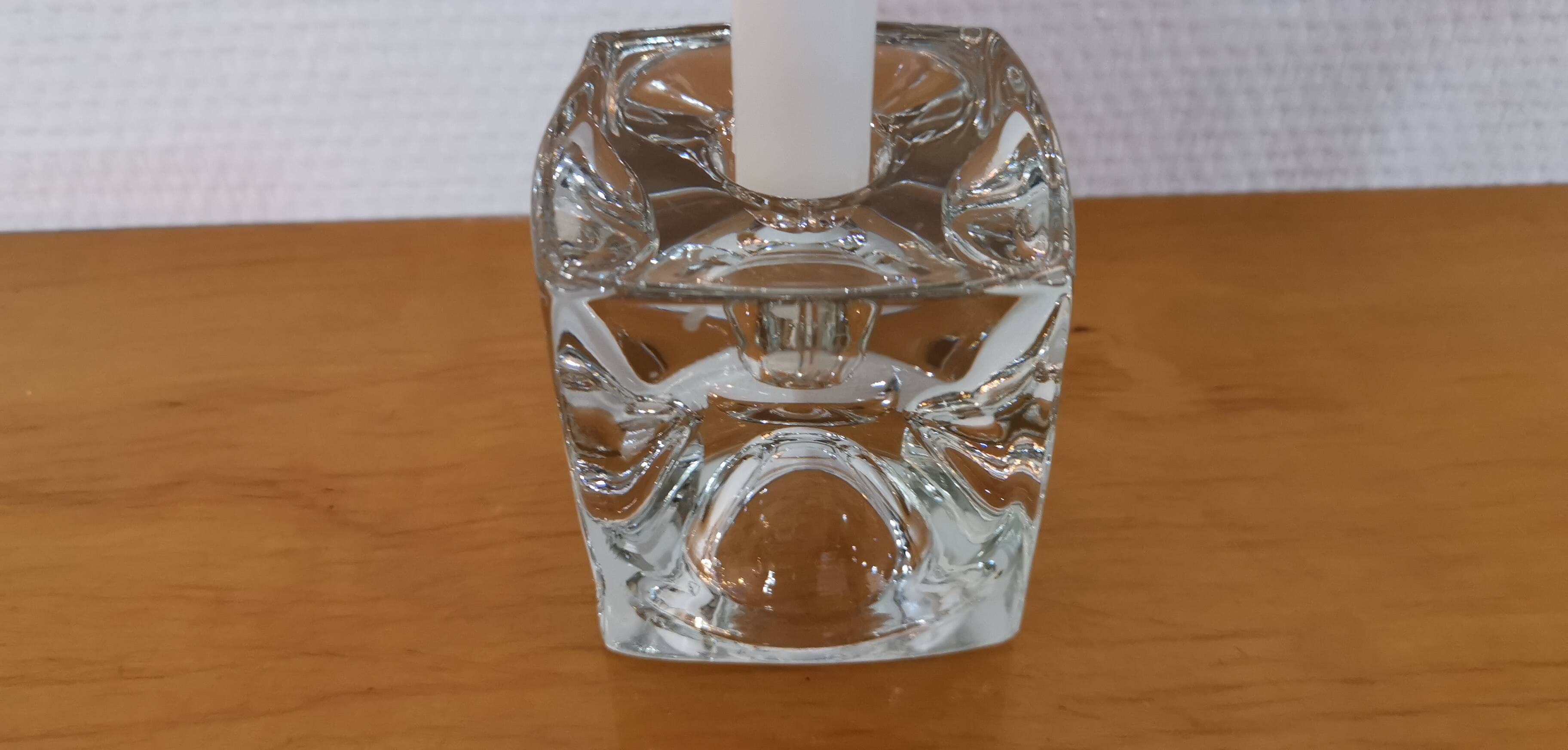 Bohemian crystal candle holder Rudolf Jurnikl for Rudolfova 60'S