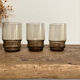 9 vintage smoked liqueur glasses