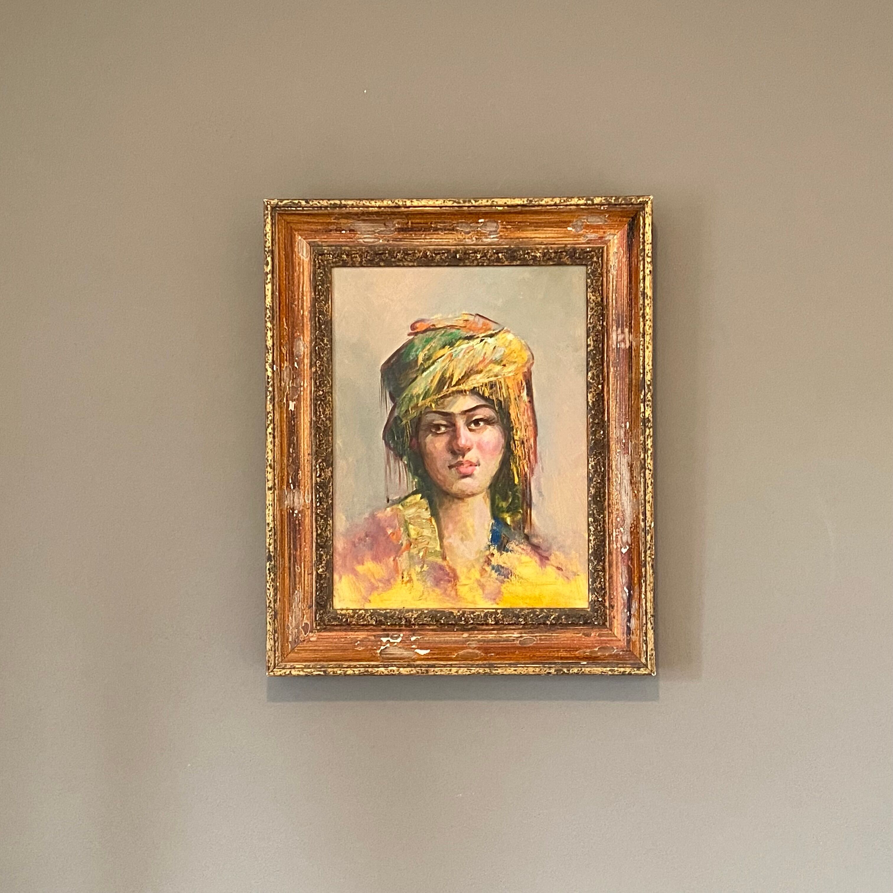 Orientalist painting, portrait of a woman, 1940/60