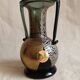Murano Vintage 1960 Vase Amphora - Black Gold Silver - Original Label