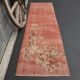 1970s Vintage Turkish Hand-Knotted Wool Cotton Red Runner Rug 82x270