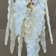 Important lustre Murano attributed to Mazzega, stalactite glass, Italy.