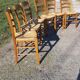 6 straw chairs