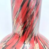 Black and Red Murano Glass Vases by Vincenzo Nason with Bronze Aventurine Glass