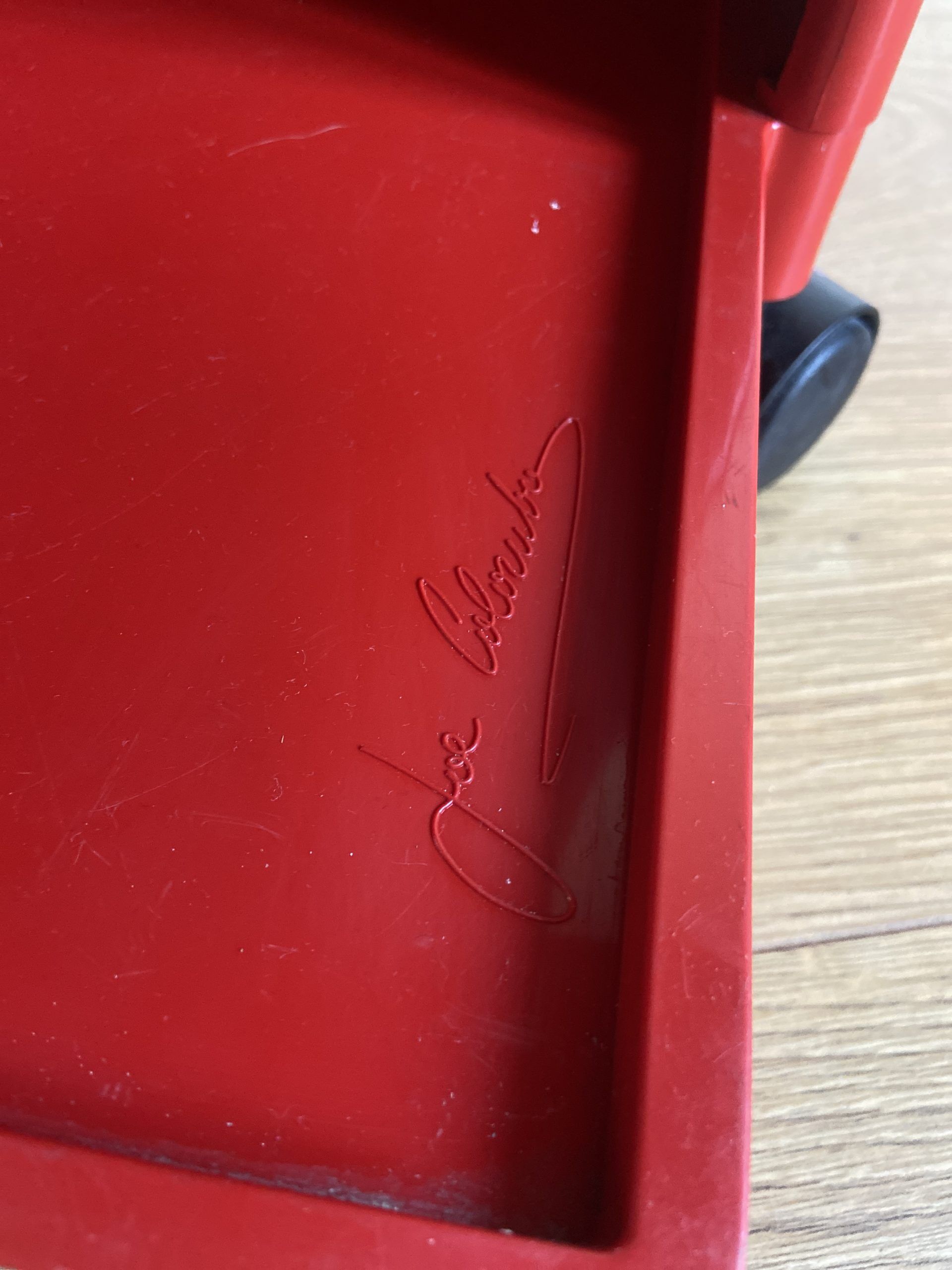 Boby red server by Joe Colombo editions Bieffeplast made in Italy