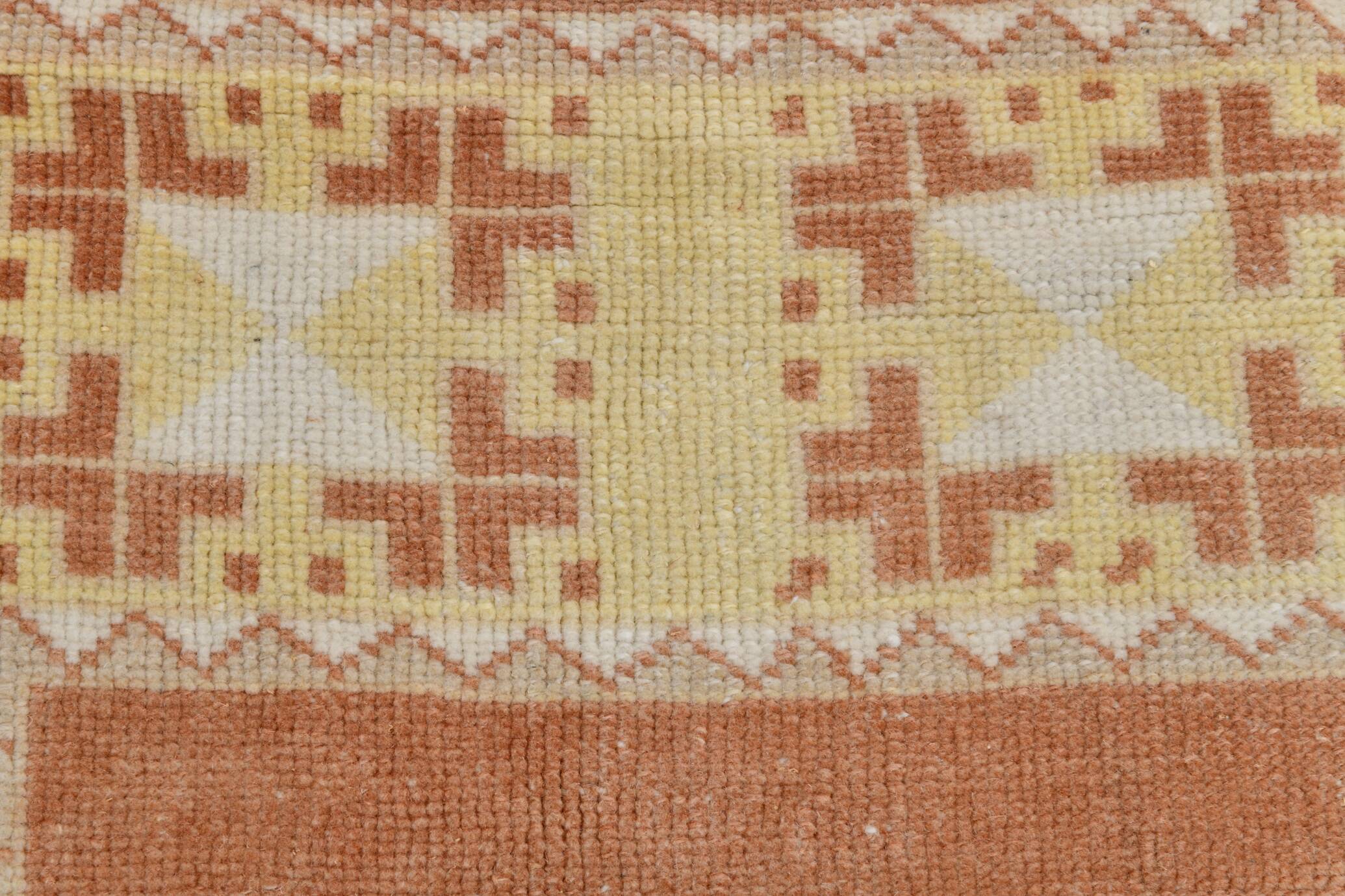 3x11 Pumpkin Orange & Yellow Runner Rug, Handwoven Turkish Runner, 81x344Cm