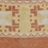 3x11 Pumpkin Orange & Yellow Runner Rug, Handwoven Turkish Runner, 81x344Cm