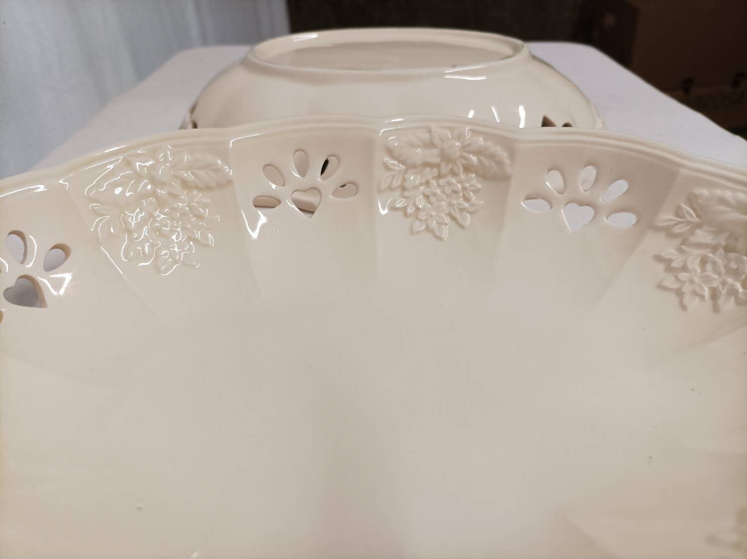 Paire de coupelles ajourée Vintage