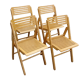 Lot de 4 chaises pliantes, années 1980