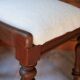 Pair of English Regency style chairs, white terry fabric