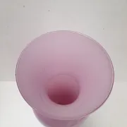 Large pink opaline vase made in Italy
