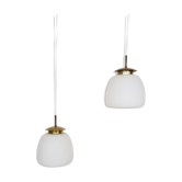 Paire de suspension en verre