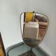 Vintage Brass Rear View Mirror, 1960s