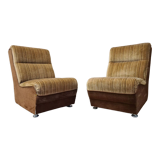 Paire de chauffeuse vintage
