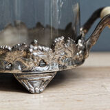 Nightglass tray, silver metal