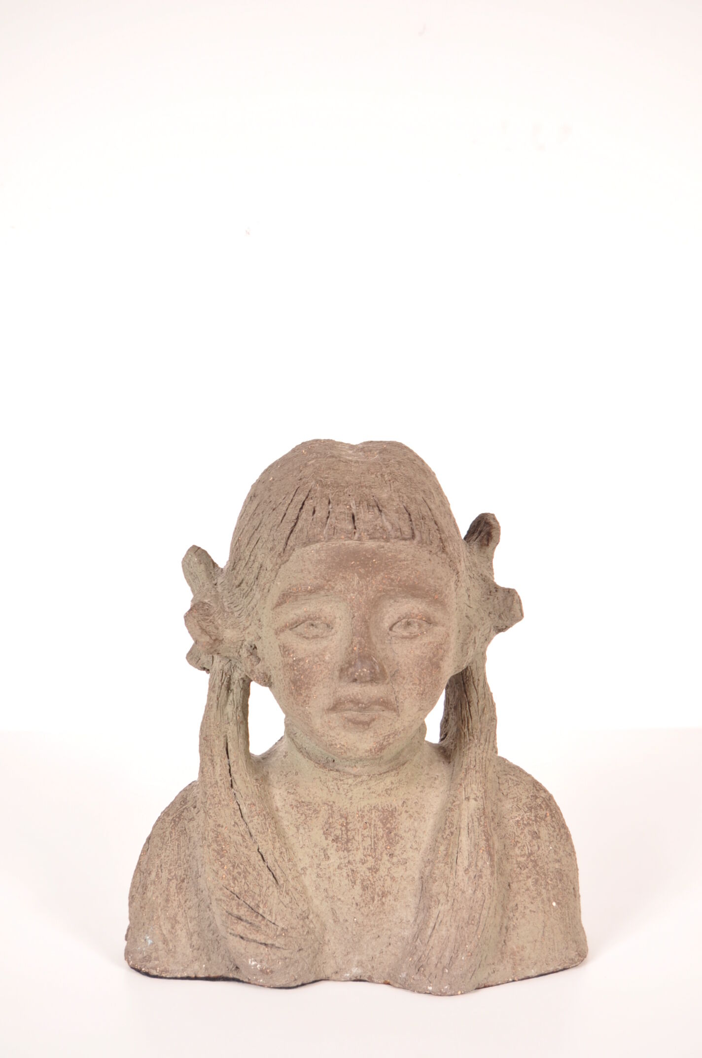 1960s Stone bust, Signed V.M.