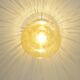 Amber Bubble Glass Ceiling Light, Brass Semi Flush Mount, Mushroom Lamp