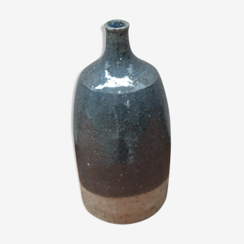 Vase in blue enamelled sandstone