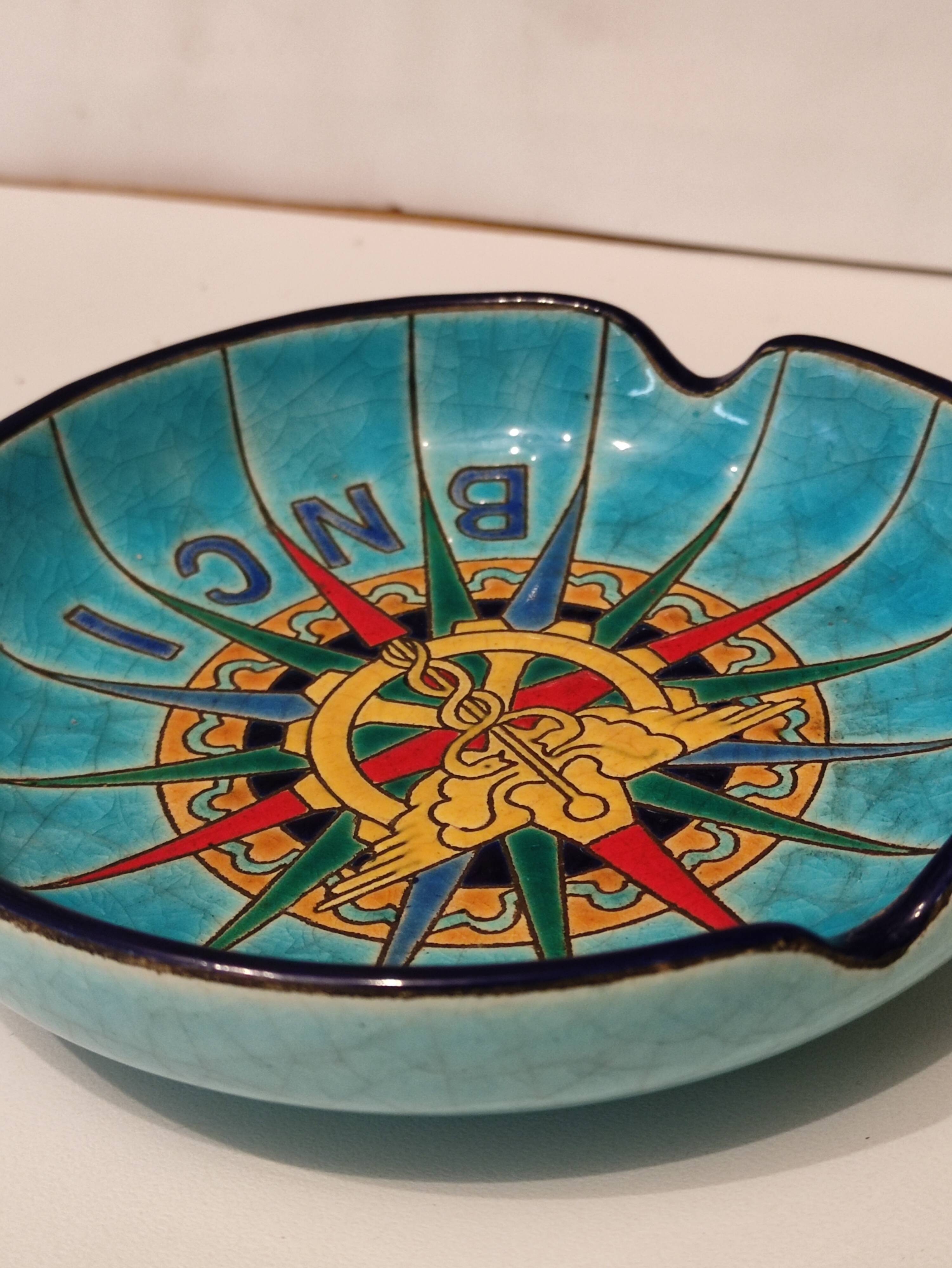 Cup or empty pocket with Epnamels of Longwy advertising